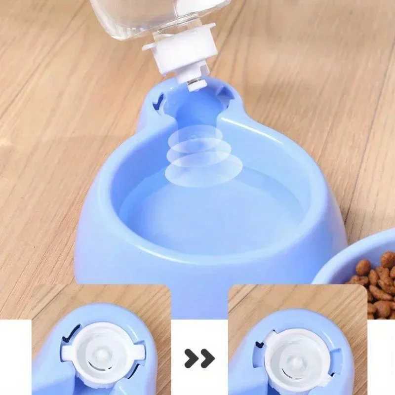 Cat Pet Automatic Feeder Water Dispenser Cute Mushroom Large Capacity Food Container Pet Bowl Water Storage Device Supplies H260313