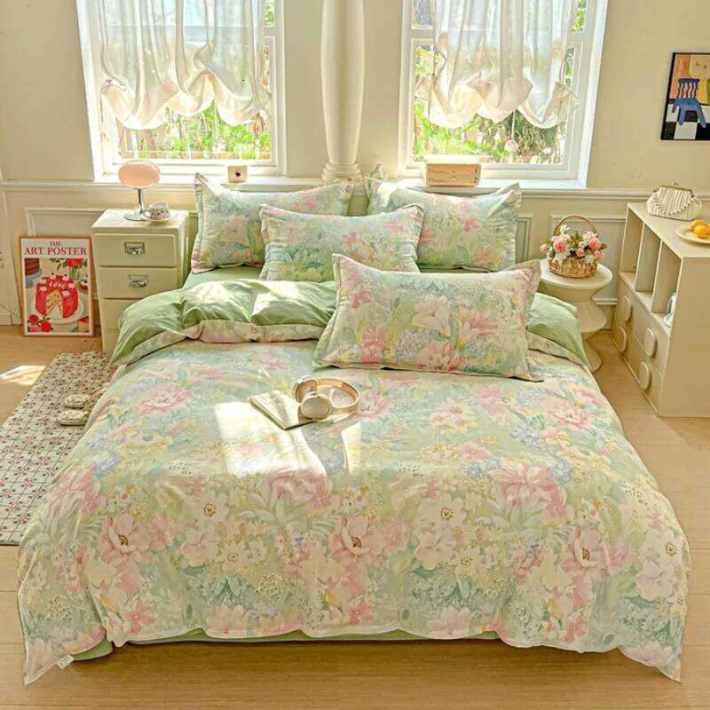 2025 new cotton printing four-piece quilt cover student dormitory single bed sheet bedding three-piece set H260312 - view 6