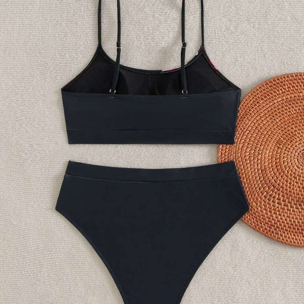 2025 New Printed U-shaped High Waist Bikini Sexy Split Swimsuit Women Swimwear M Y260303