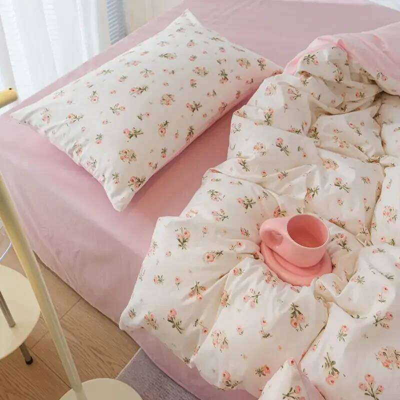 Purple Lavender Bedding Set Fashion Soft Bed Linen Single Full Queen Size Boys Girls Duvet Cover Flat Sheet Pillowcases Kit H260312 - view 5