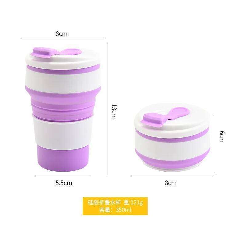 Silicone Folding Hot Drink Cup, Camping Travel, Portable, Anti-Drop Drinking Milk, High-Temperature Resistant Straw Cup Z260314