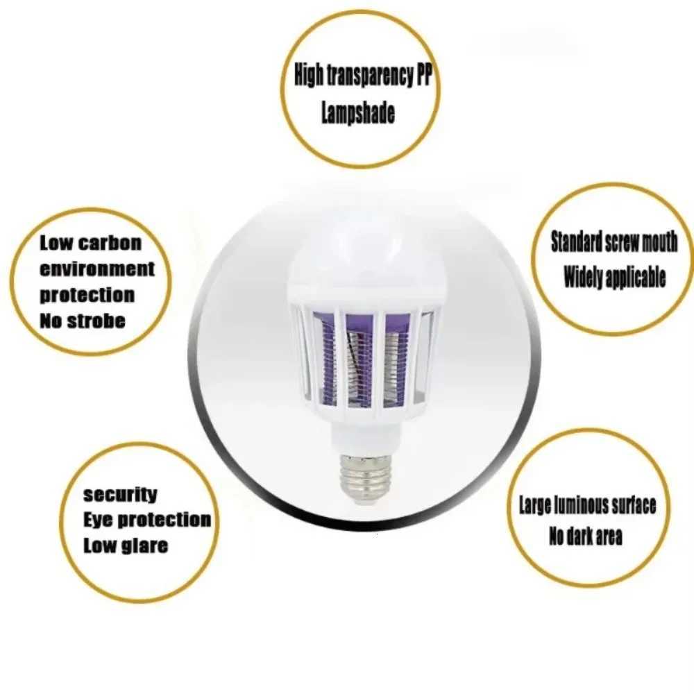 Joyinled 1-5PCS Electric Mosquito Zapper Killer Trap Electronic Light Bulb Lamp for Home Backyard Indoor Outdoor Pest Control H260313
