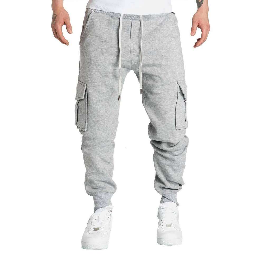2025 Men's Casual Cargo Sweatpants Spring/Autumn S-2XL Waist Drawstring Joggers Hiking Tactical Pants for Men with Pockets Z260315