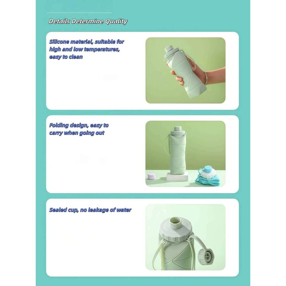 Outdoor silicone folding portable outdoor sports water travel coffee anti drop gift cup Z260314