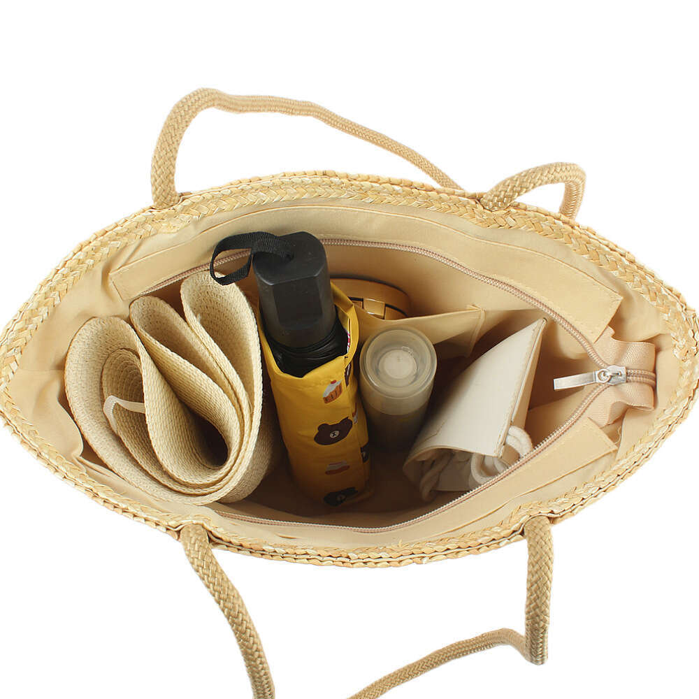 2026 Summer New Model, Direct Shipping From Manufacturer, Straw Women's Shoulder Large Capacity Woven Bag, Beach Bag