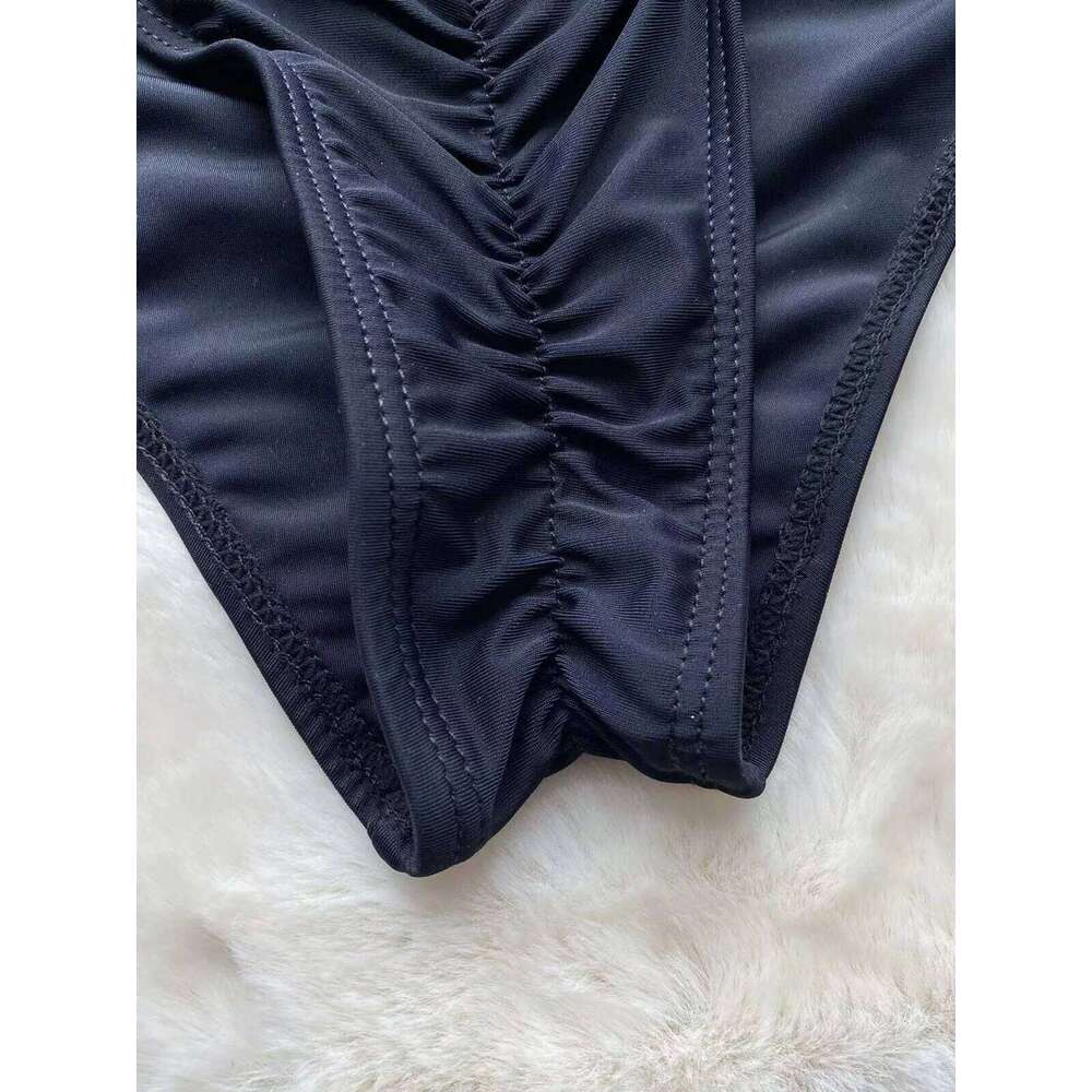 Sexy Black 3D Flower One Piece Swimsuit Female Bathing Monokini Swimwear 2026 New Hollow Out Swimming Suit for Women Y260303