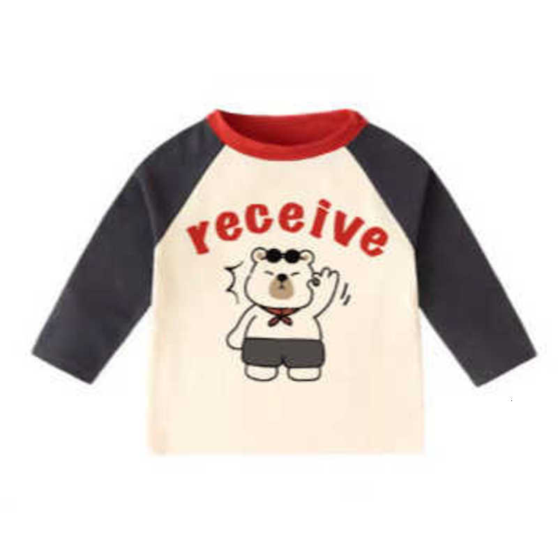 T-shirts Children's long-sleeve t-shirt, pure cotton boys' top single-piece baby boy clothing Class A clothing cartoon trendy boys' spr