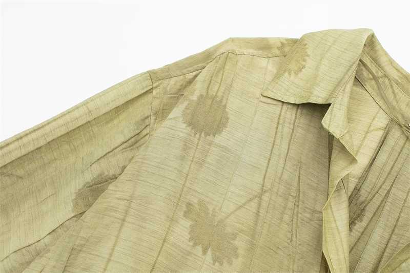 Womens Set 2024 New Fashion Spring Jacquard Loose Ladies Shirt Summer Women Pants Casual Chic Print Set for Women M260313