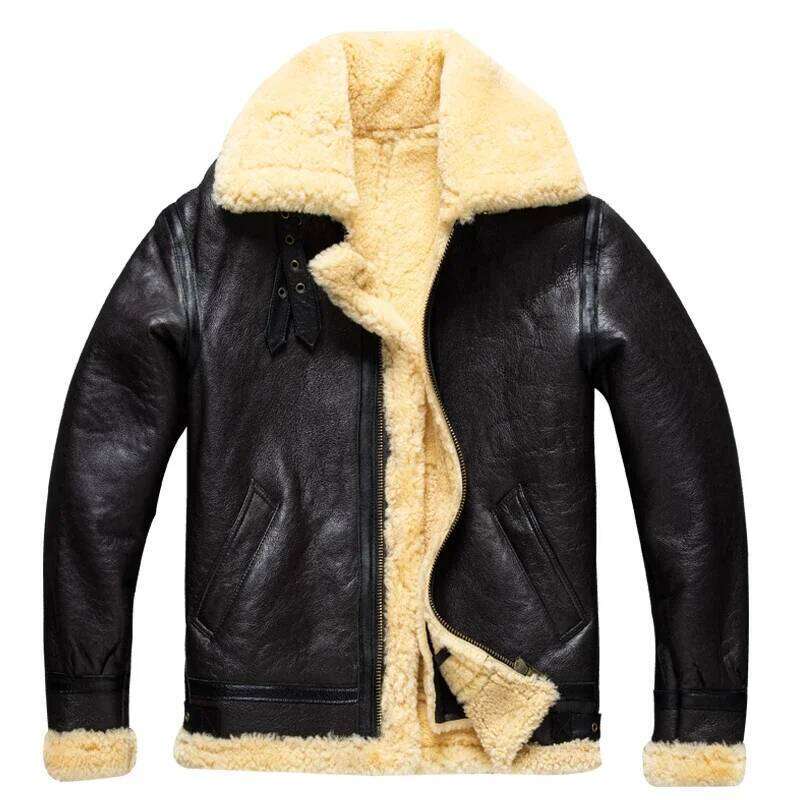 Original Ecological Pure Sheepskin Integrated Winter Outfit B3 Tuscan Real Leather Jacket Men's Fur Plus Thick Coat Z260313
