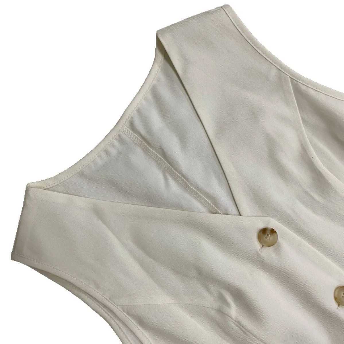 2025 European and American Summer New Solid Color V-neck Sleeveless Slim-fitting Vest High-waisted Trousers Two Pieces M260313