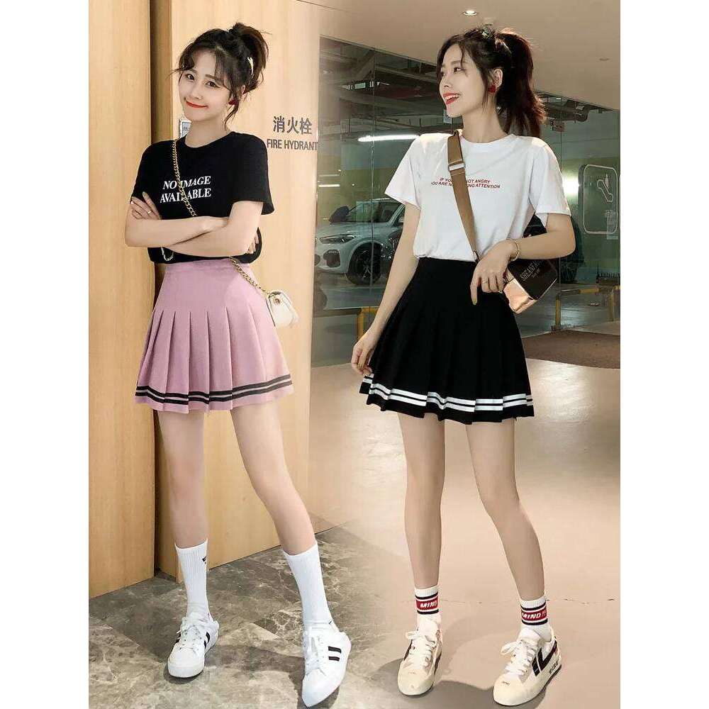 Kawaii Harajuku Skirts Preppy School Uniform High Waist Pleated Women Girls Lolita A-line Sailor Skirt Z260314