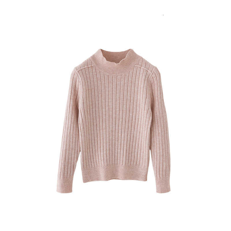 Women's Knits & Tees Girls' Sweater for Autumn and Winter New Style for Older Children Stylish Half-Turtleneck Knit Pullover Top