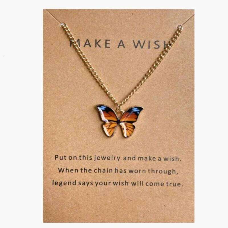 Women Korea Style New Butterfly Pendant Necklace Cute ly Neck Fashion Jewelry Gift for Girl H260312