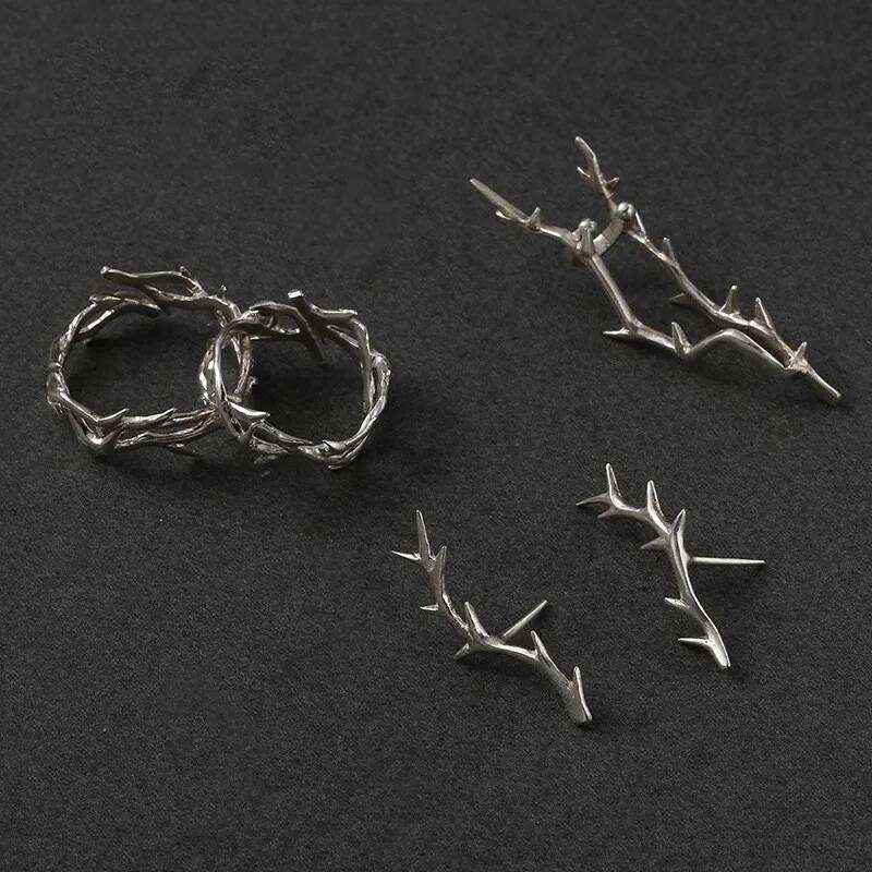 Vintage Ins Style Adherence Men's Women's Rings with Branches, Thorns, Couples' Ring Gifts, Fashion and Personality H260312