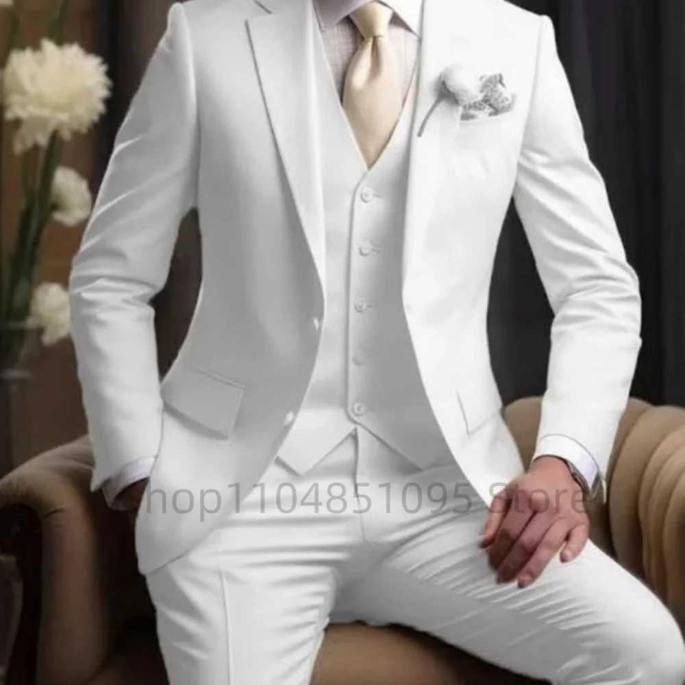 Light Pink Wedding Mens Suit 3-Piece Slim Fit Formal Business Notch Lapel Blazer Tuxedo Groomsmen Set with Jacket Vest Pant M260313