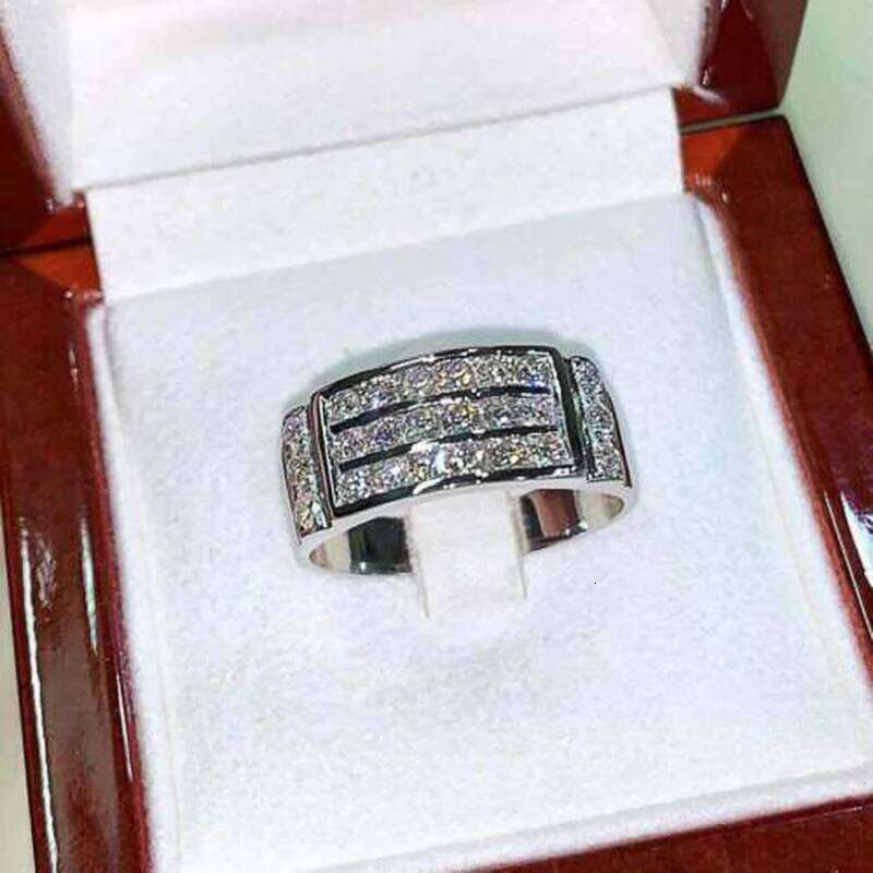 Huitan Elegant Bridal Wedding with Shiny CZ Stone Simple and Versatile Design Women Fashion Rings Party Jewelry Wholesale H260312