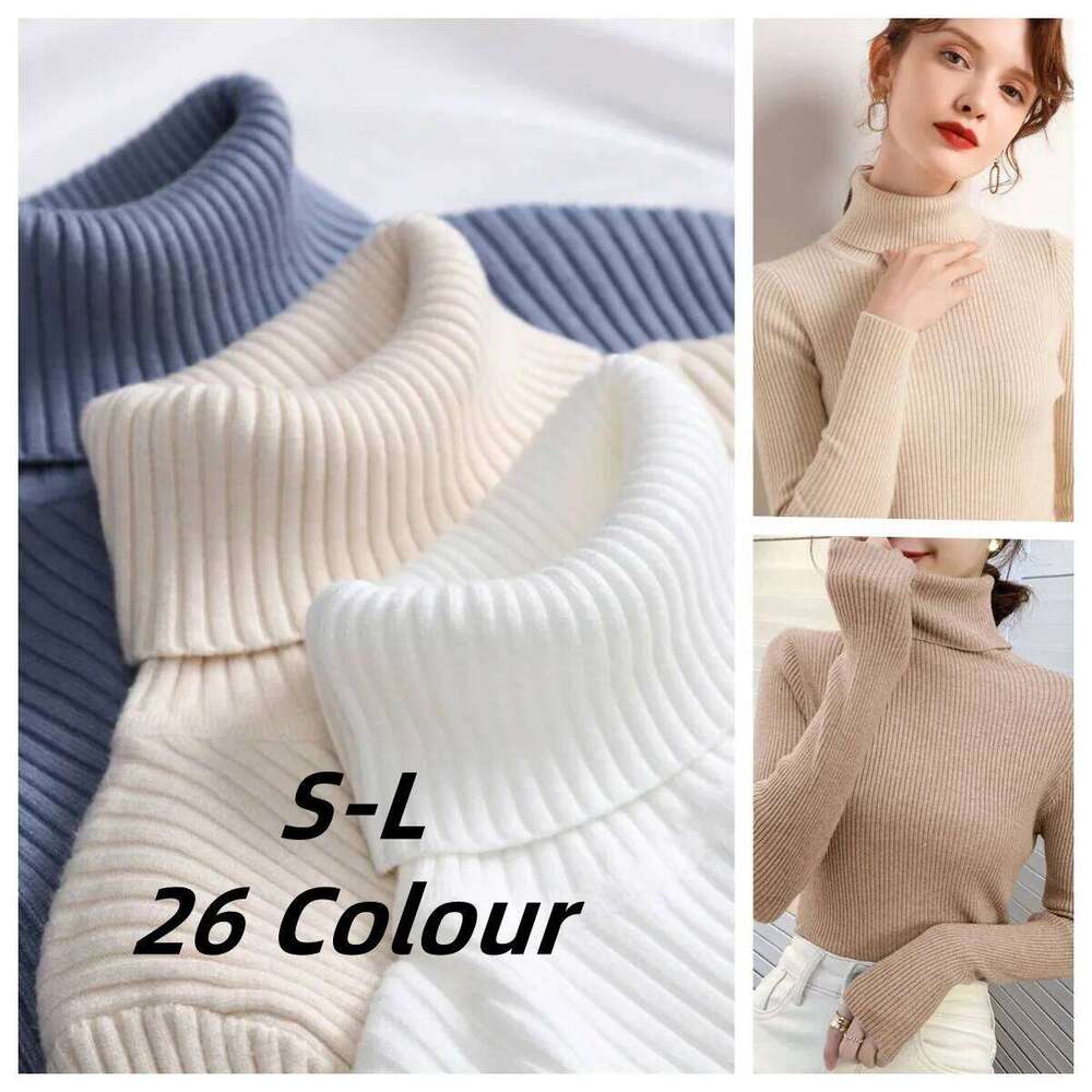 Heliar Fall Turtleneck Sweater Knitted Pullovers Cashmere Jumpers Basic Soft Sweaters For Women 2024 Autumn Winter Z260313