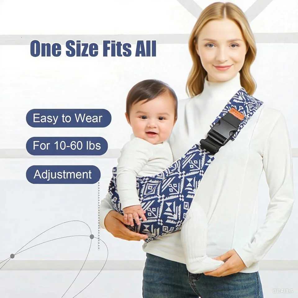 Newborn Baby Carrier Sling Adjustable Crossbody Wrap Infant Holder Baby Bag Hip-seat Ergonomic Support for Hands-Free Carrying X260313