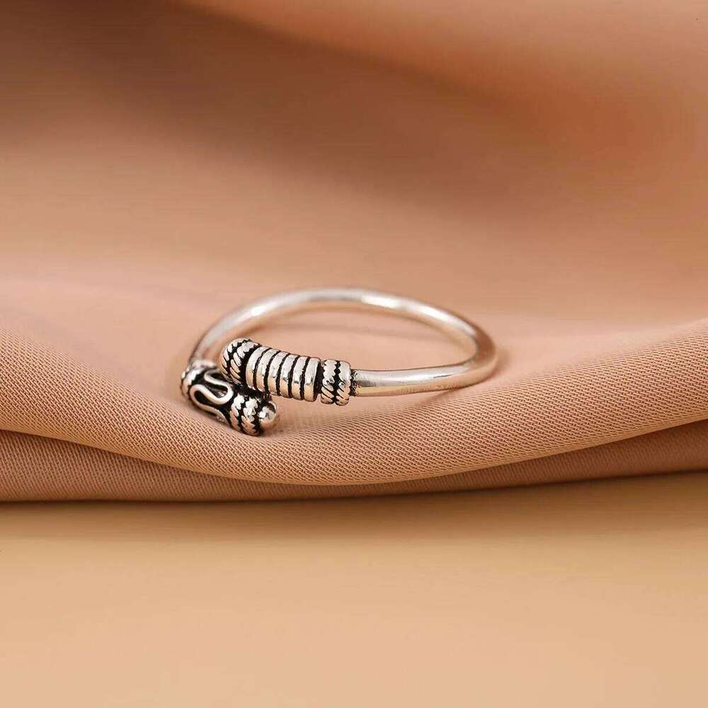 Wukong's Stick Geometric Creative 925 Sterling Silver Opening Rings H260312