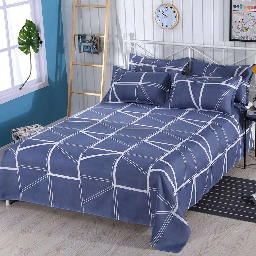 3pcs/Set Home Textile Bed Set with Pillowcases Cotton Material Lovers Bedding Room Flat Sheet H260311 H260312 - view 4