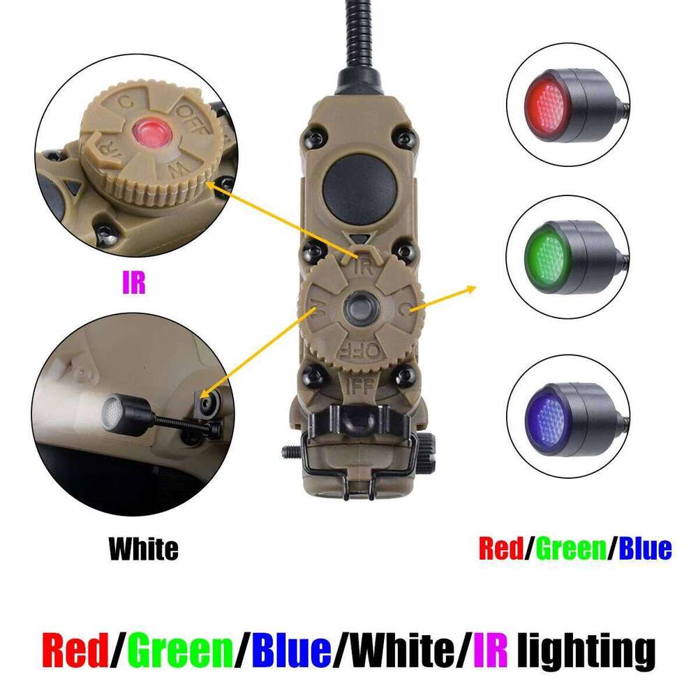 Tactical Strobe Light,Sidewinder LED Light,White Red Green Blue IR Light,Stalk Arc Rail Helmet Clip FlashLight 26L0313