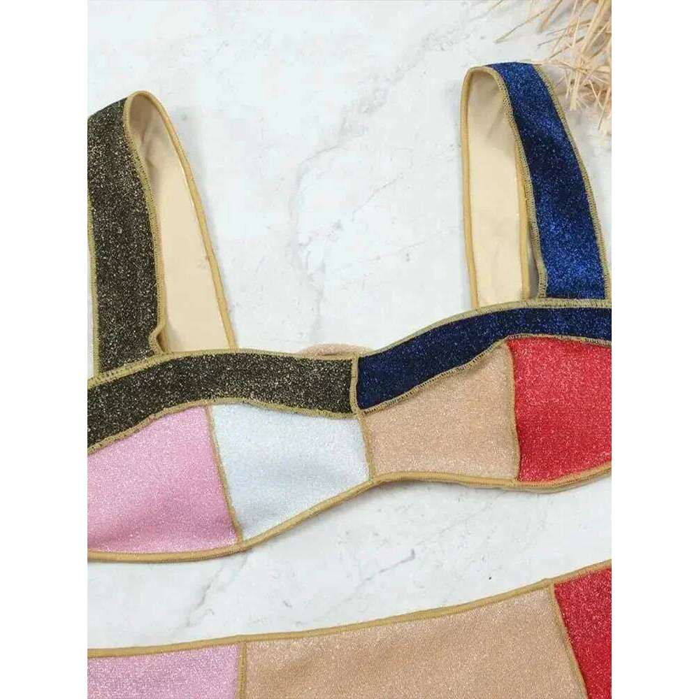 UETEEY 2025 New Summer Swimwear Bikinis Sexy High Waist 2 Piece Set for Women Split Beach Vacation Bikini Swimsuit Y260303