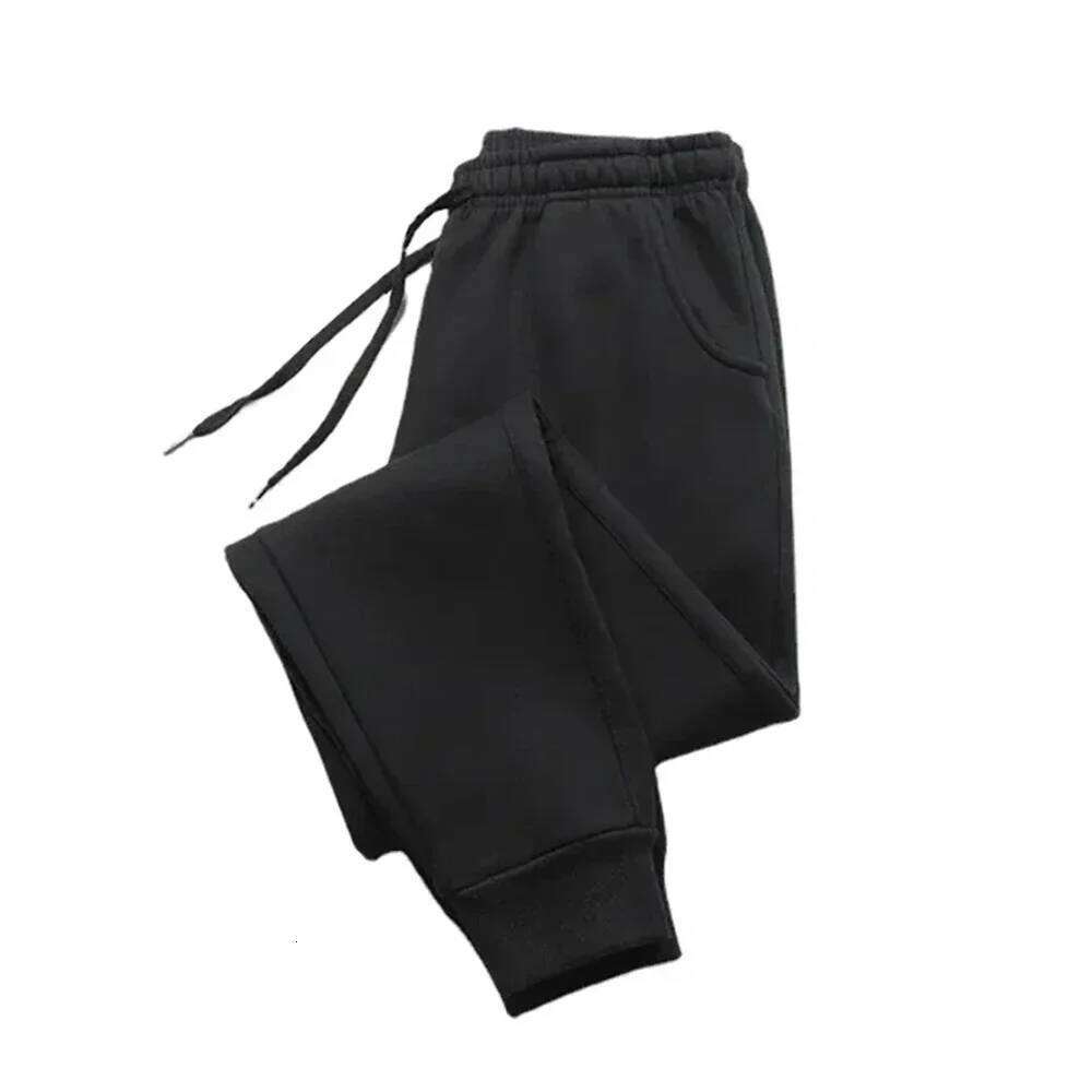 Men's Casual Autumn Winter Fleece Sweatpants Men Running Jogger Sports Gym Trousers Fashion Solid Color Workout Long Pants Z260315