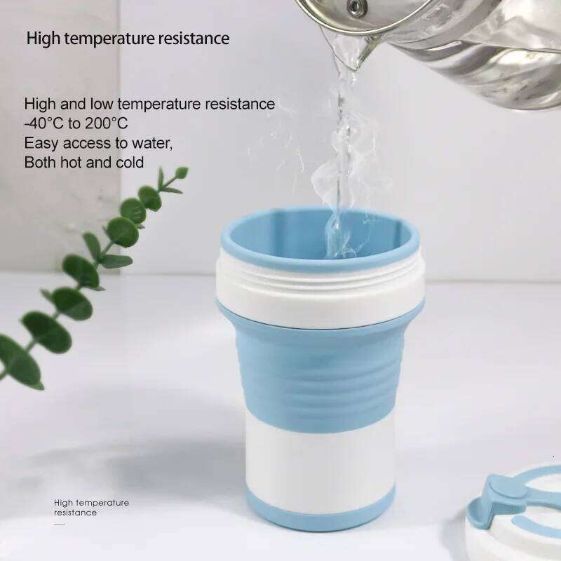 450Ml Large-Capacity Travel Convenient Silicone Sports Water Bottle Foldable Coffee and Carry-On Cup Z260314