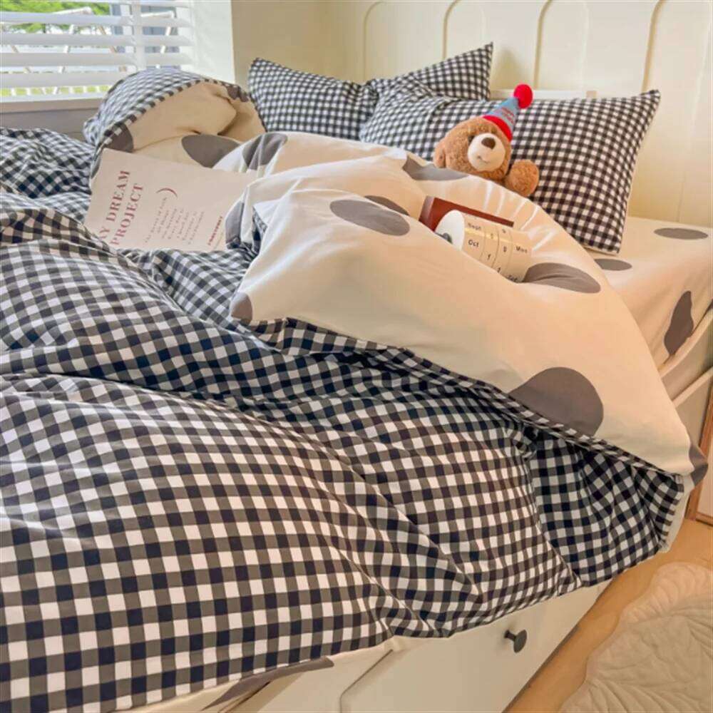 Dopamine Mix And Match Bedding Four-Piece Set Skirt Quilt Cover Non-Cotton Pure Cotton Dormitory Single Bed Sheet H260312 - view 4