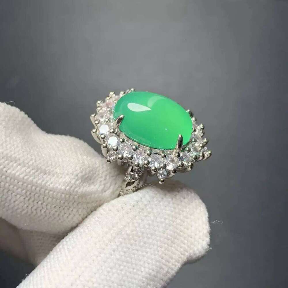 Natural Chalcedony Ring Adjustable Female Jewelry for Women Gift Wholesale High Quality Vintage Fine H260312