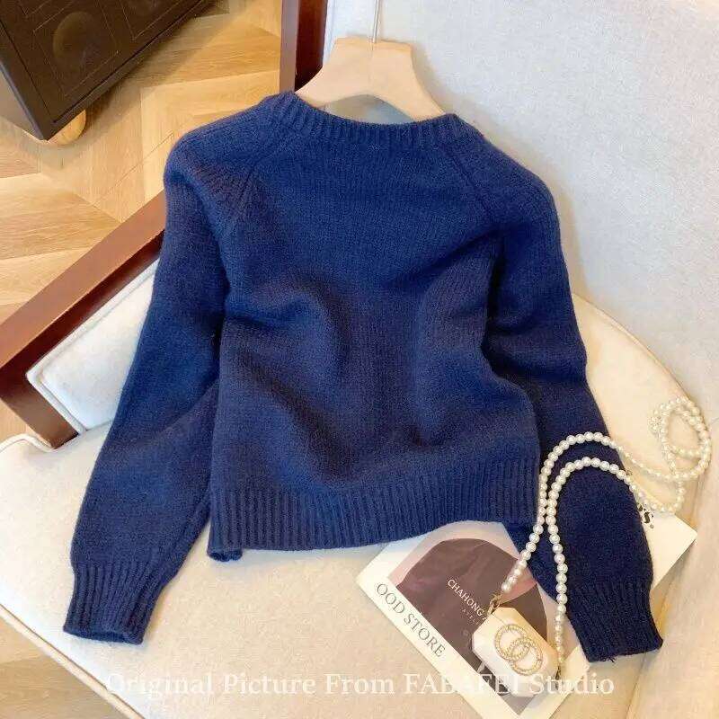 Womens Knit Cardigan Embroidered Floral Sweater Z260313