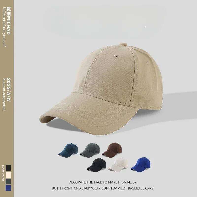 Solid Color Baseball Hats Big Head Man Soft Cotton Plus Sport Snapback Cap Lady Large Size Sun Caps bonnet 55-59CM 60-65CM Z260313