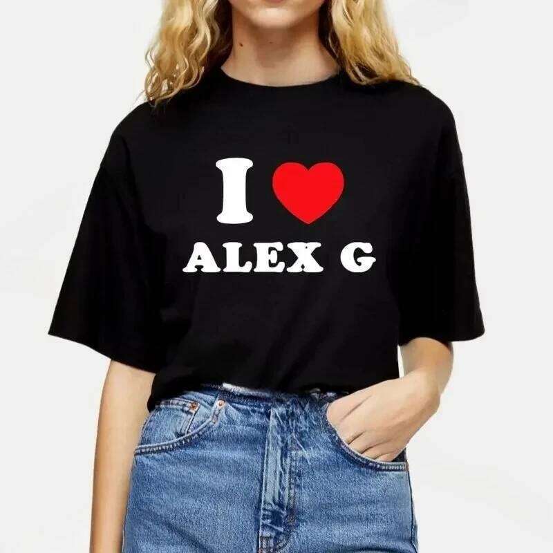 Alex G Funny Print T-shirt Fashion style Gothic casual Loose short sleeve crew-neck shirt women clothing y2k top Z260314