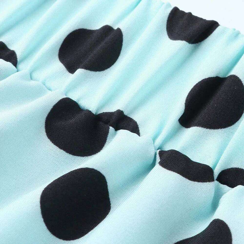 BAMBOOBOY Polka Dot Women Casual A-line Summer Korean Style Streetwear Sweet Folds Elegant Mini Skirts Z260314