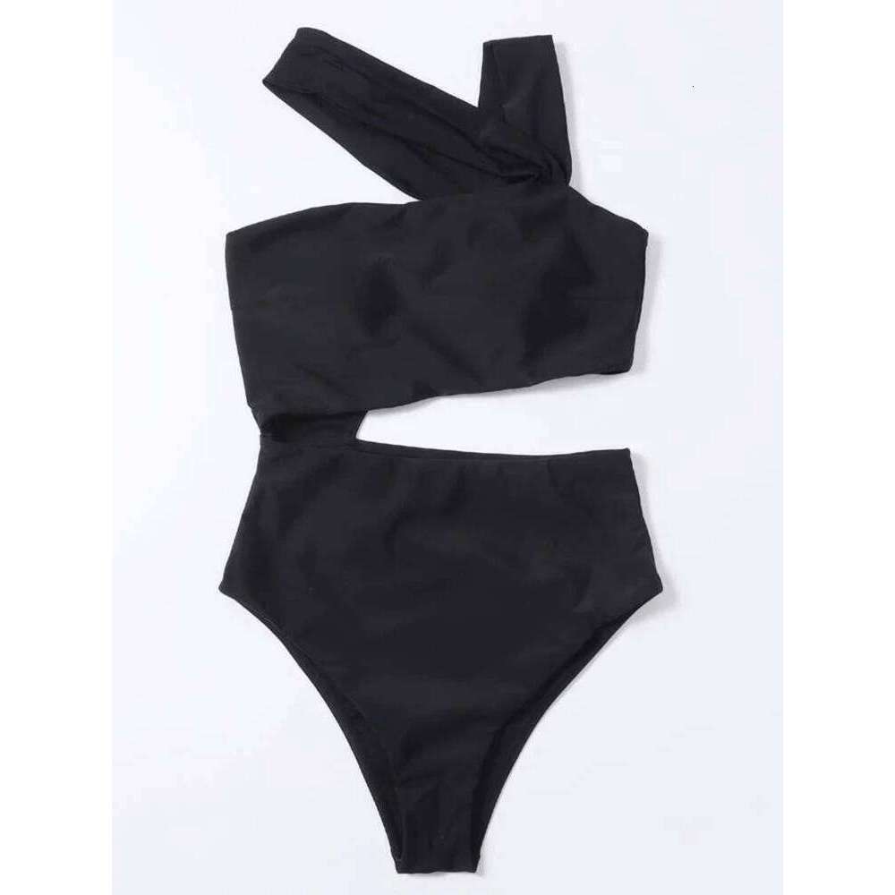 VigoCasey 2026 Solid Shoulder Swimwear Women Sexy Push Up Hollow Swimsuit Monokini Backless Summer Bathing Suit 26H0313