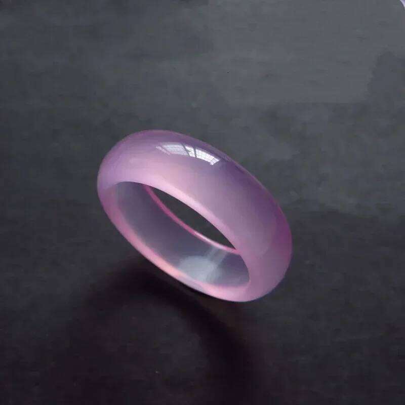 Retro Natural Chalcedony Hand-carved Ring Fashion Gift Jade Rings Various Colors Daily Wear Jewelry 16-18mm H260312
