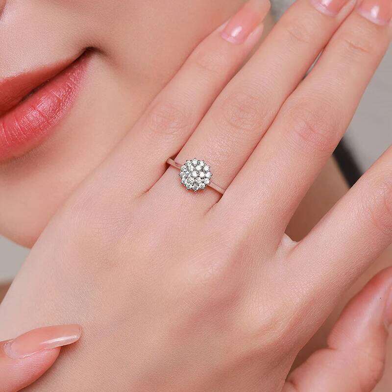 Modian 925 Sterling Silver Classic Sparkling Simple CZ Finger Ring Platinum Plated Wedding Jewelry For Women Anniversary Gift H260312