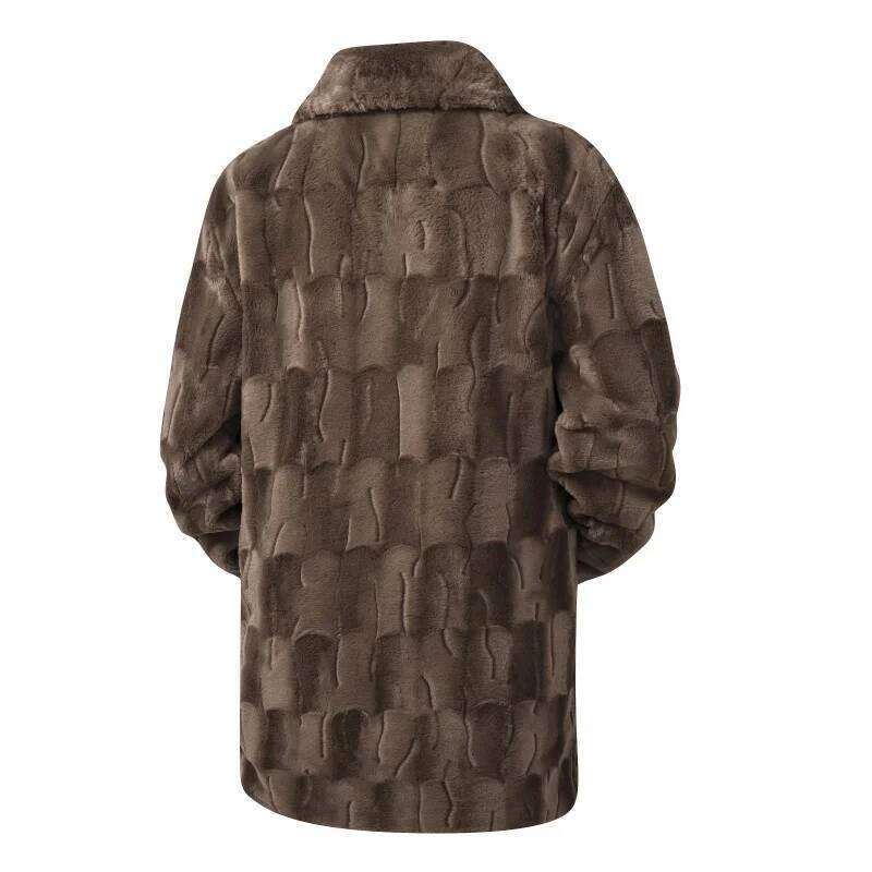 Cross border exclusive cotton coat with extended and thickened new suit collar, fur coat, men's long imitation mink Z260313