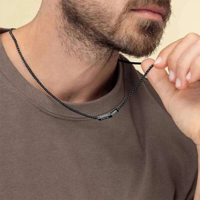 Personalized Engraved for Man Custom Couple Name Stainless Steel Necklace Pendant Birthday Party Gift Wholesale H260312