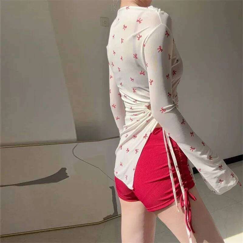 New Women, Pure Desire, Spicy Girl Temperament, Long Sleeved Halter Top, Bikini Split Swimsuit for Women 26H0313