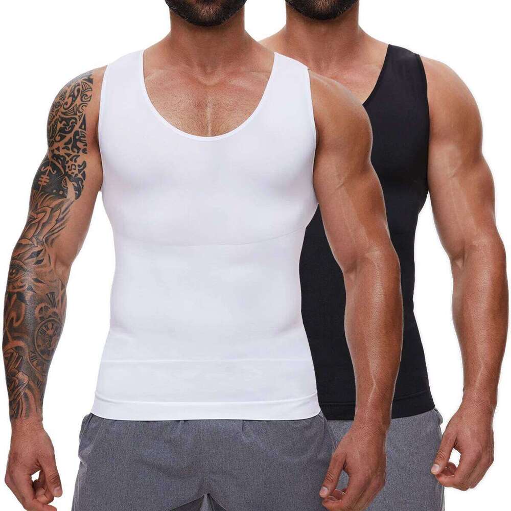 Men Body Shaper Slimming Compression Vest Undershirt Sexy Waist Tank Top Belly Control Workout Weight Loss Shapewear 26Y0313