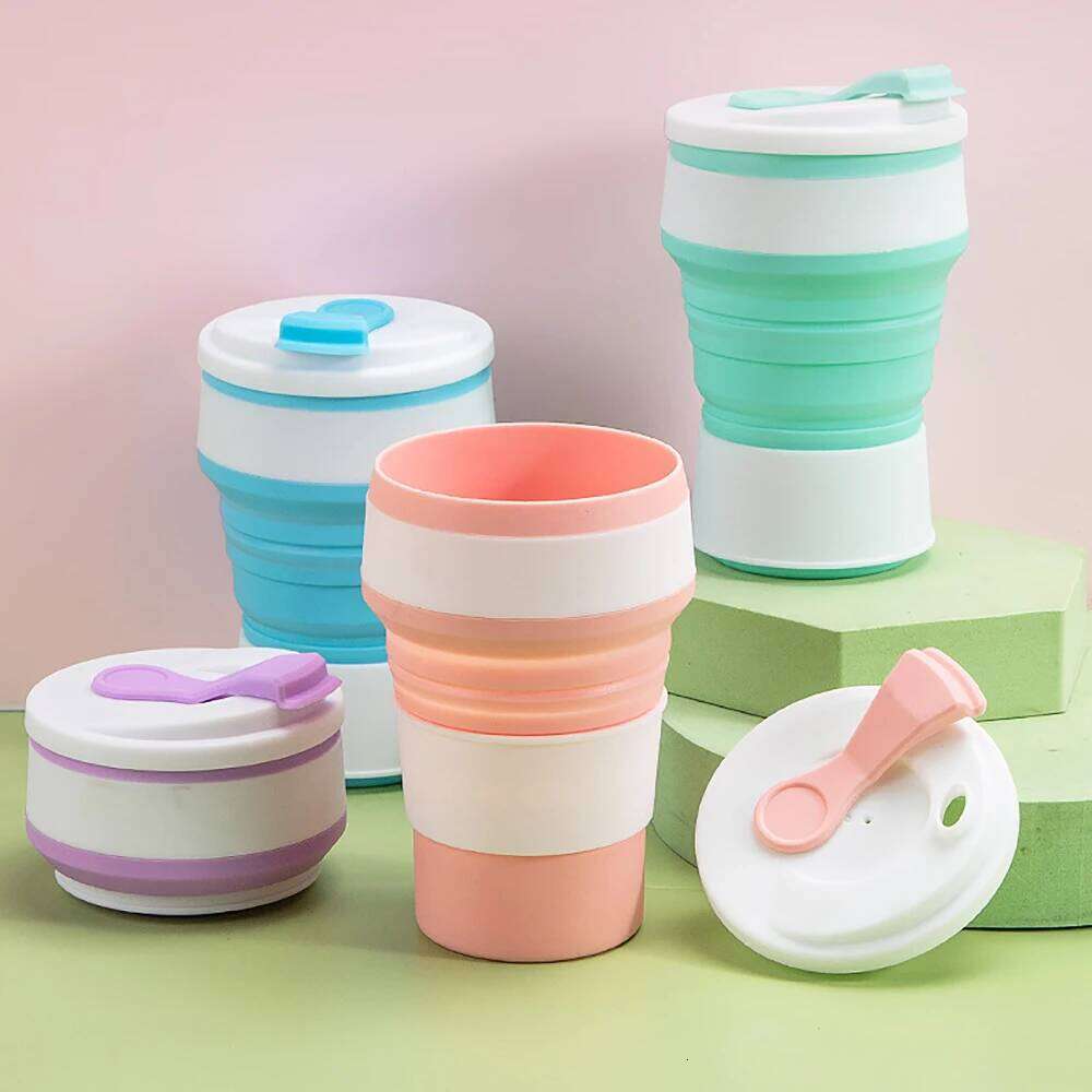 Sport Mug Folding Cup Coffee Foldable Silicon Bpa Free Best Seller Collapsible Travel Food Grade Silicone Minimalist Color Box Z260313