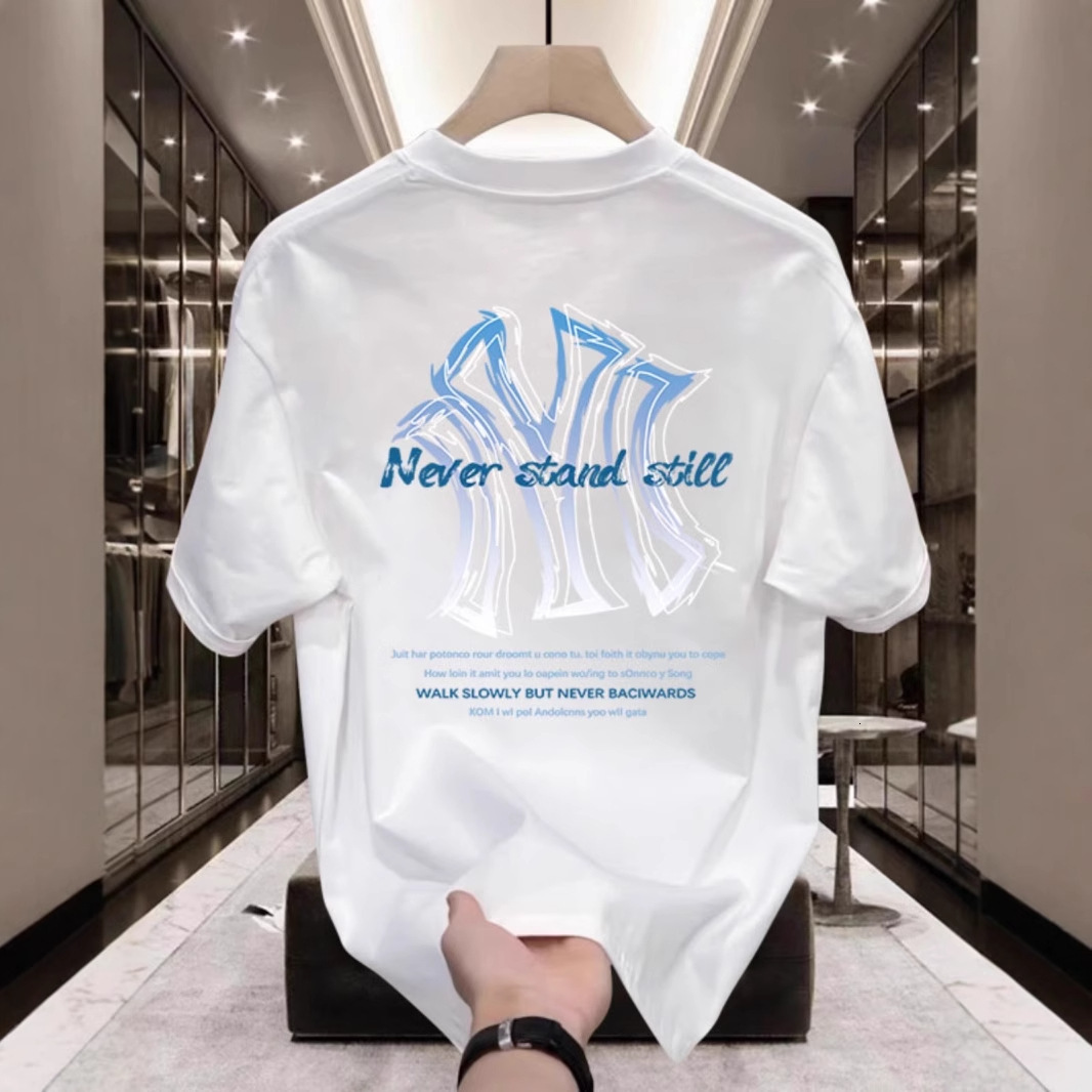 Designer Shirt Hip Hop Round Neck Top Elegance Refreshing Hipster Handsome Streetwear Y2k Mens Clothes Casual Short Sleeve Cotton