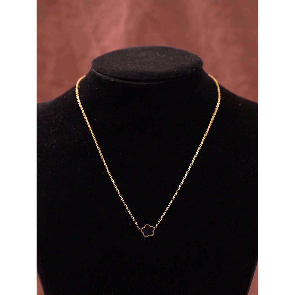 1PC Stainless Steel Pendant Necklace Cr And Flower Design for Women Versatile Occasion Jewelry Unboxed H260312