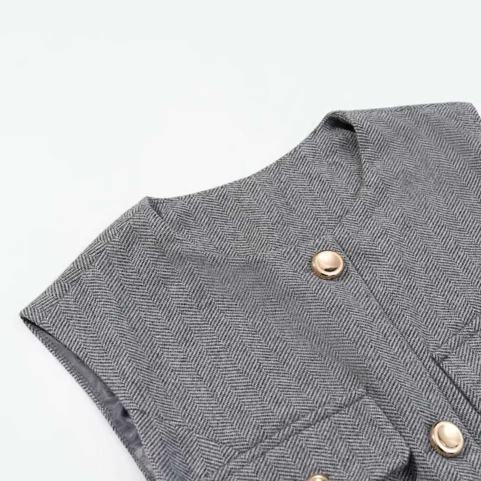 KONDALA Elegant Commute Belt Pants Set Women Urban Office Sleeveless VestBelted Pants 2 Pieces Set 2026 Spring Trendy Pants Set M260313