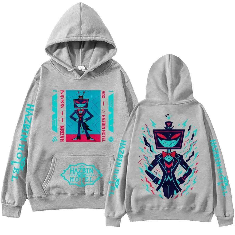 Hazbin Hotel 3V Manga Printed Hoodies Men Women Clothing 2025 Trendy Sweatshirts Long Sleeves Fleece Loose Hooded Pullover Z260314
