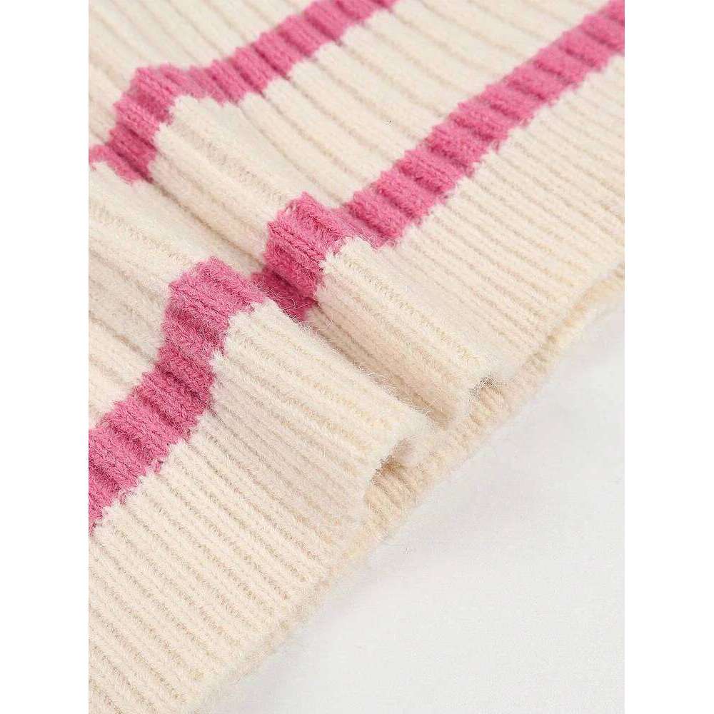 2025 Autumn and Winter New Top Lazy Wind Striped Knitted Sweater Pullover Fashion Temperament Z260313