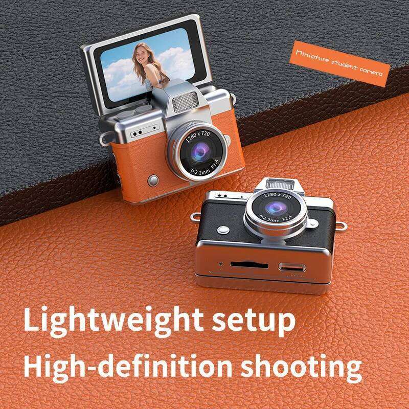 Retro 1.47Inch Flip Screen Keychain Mini Digital HD Pocket Camera for Students Kids Adults Birthdays Gift 26H0313
