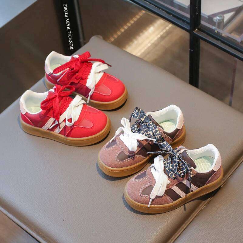 Children's Brand Design Stripes Casual Boys Girls Double Shoelace Sneakers Outdoor Walking Shoes Kids I02173 26Y0313