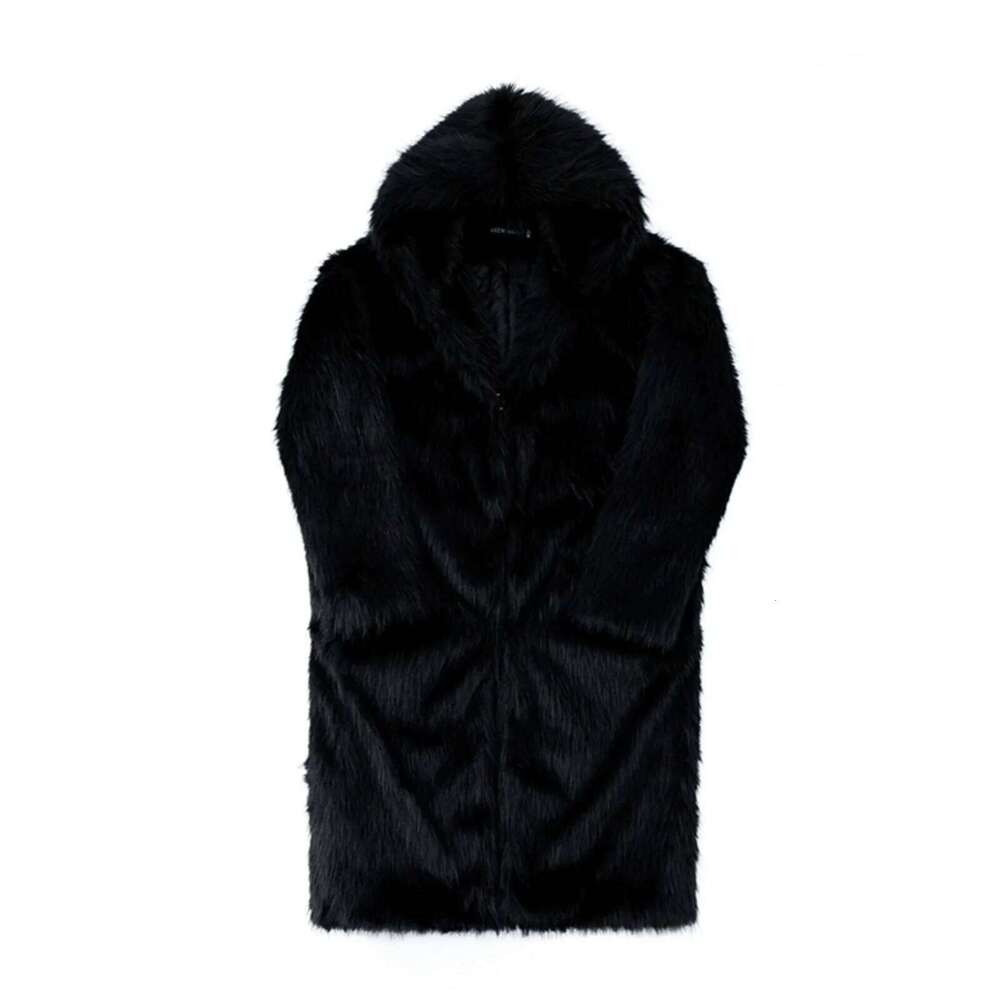 Thiened Long Men's Fake Fur Faionable Loose Winter Coat Warm Thi Windbreaker Commute Sle Z260313